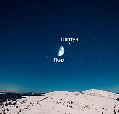 Какую планету видно рядом с Луной?