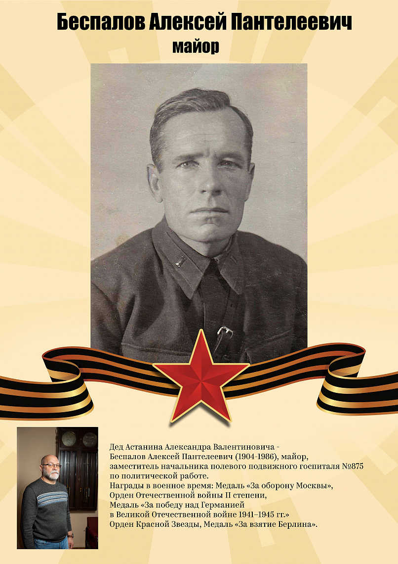 Бессмертный полк Сталинграда. Беспалов Алексей Пантелеевич.